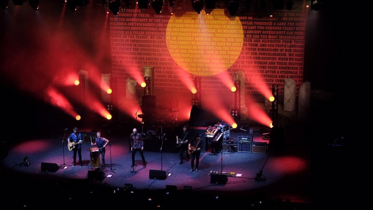 aboriginal backdrop painted